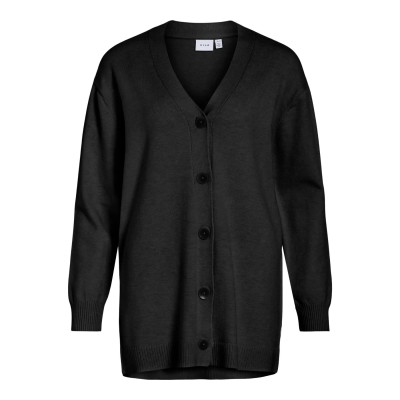 VILA CHAQUETA LARGA VIPOLLY NEGRA