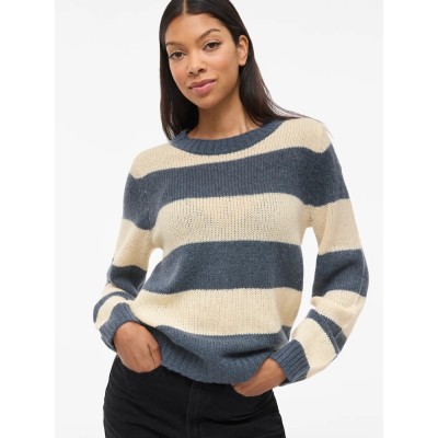 VILA JERSEY VIPOLANA RAYAS AZUL CRUDO