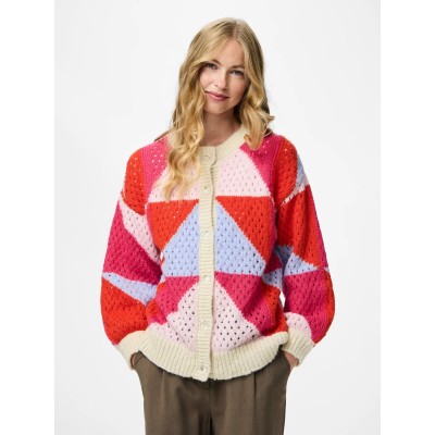 PIECES CARDIGAN PCJANEL ROSA NARANJA