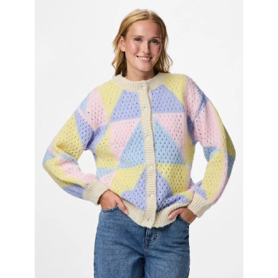 PIECES CARDIGAN PCJANEL ROSA AZUL