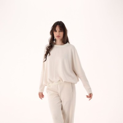 CMP SUDADERA MUJER SIN CAPUCHA CRUDO