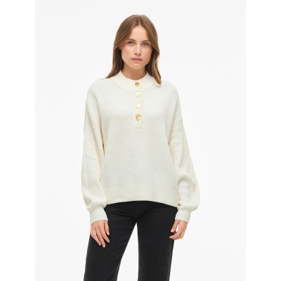 VILA JERSEY DE PUNTO VICHING BLANCO