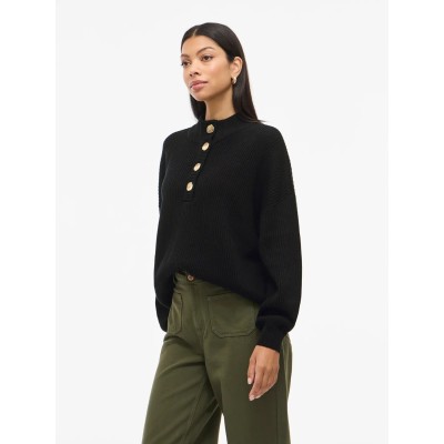 VILA JERSEY DE PUNTO VICHING NEGRO