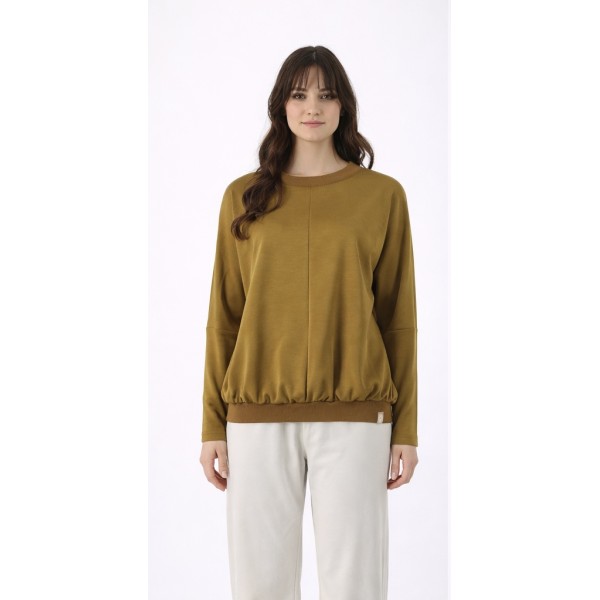 CMP SUDADERA MUJER SIN CAPUCHA TABACO