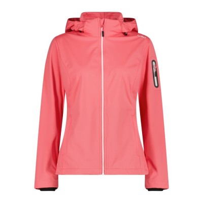 CMP WOMAN JACKET ZIP HOOD CORAL
