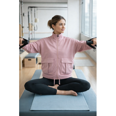 CMP CHAQUETA MUJER BOLSILLOS LILA