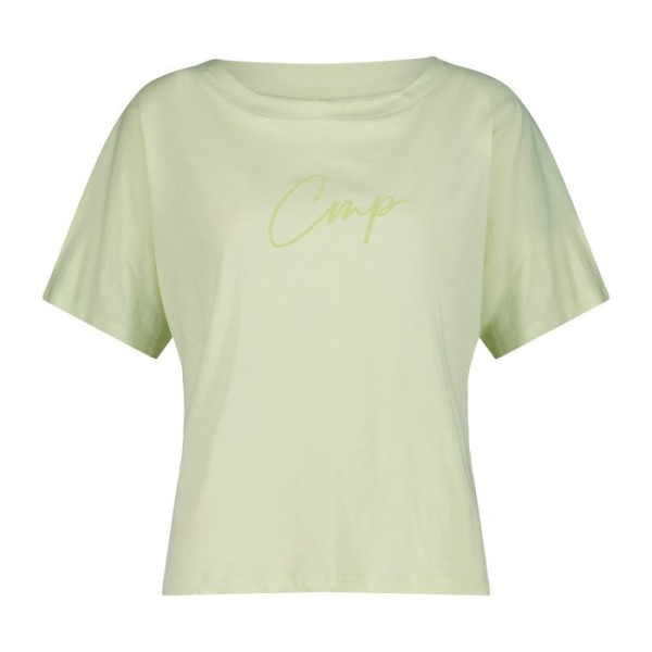 CMP CAMISETA DE ALGODÓN ORGÁNICO LOGO VERDE PASTEL