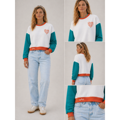 SANVI SUDADERA MUJER GERRA CORAL ATARDECER SALADO