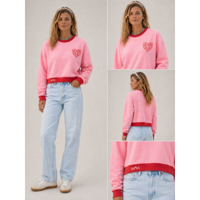 SANVI SUDADERA MUJER GERRA ROJO AMOR DE VERANO