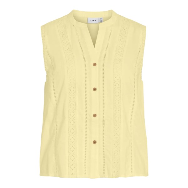 VILA BLUSA ENCAJE VIBECC AMARILLA