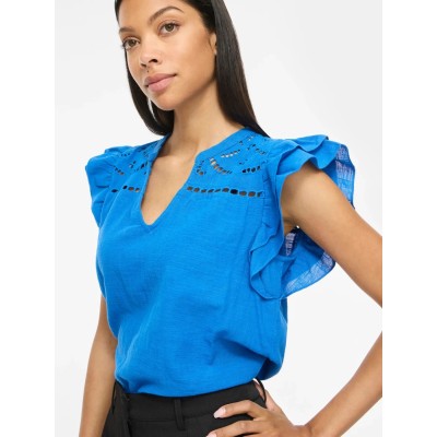 VILA BLUSA BORDADO VITARJA AZUL