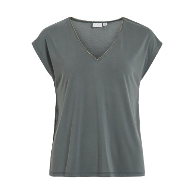 VILA VIMODALA CAMISETA GLITTER VERDE