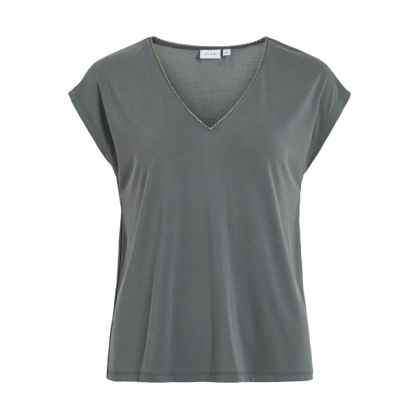 VILA VIMODALA CAMISETA GLITTER VERDE