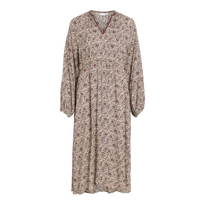 VILA VESTIDO MIDI VIMURANDA MARRÓN