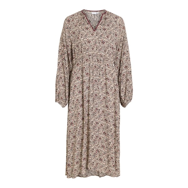VILA VESTIDO MIDI VIMURANDA MARRÓN