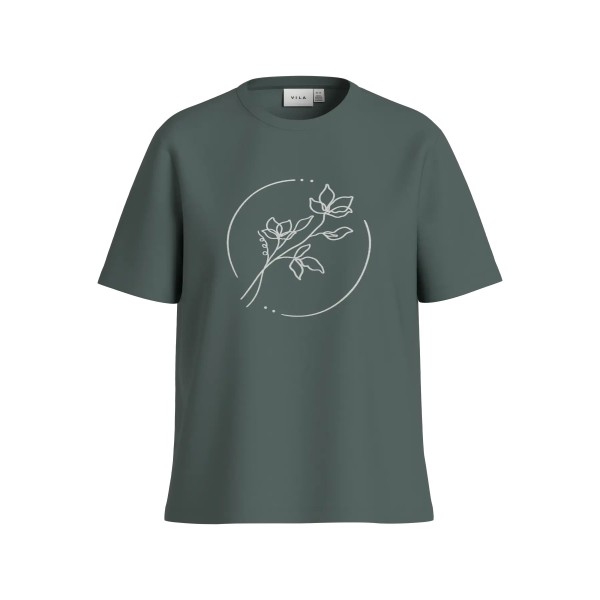 VILA CAMISETA VISYBIL FLORES VERDE