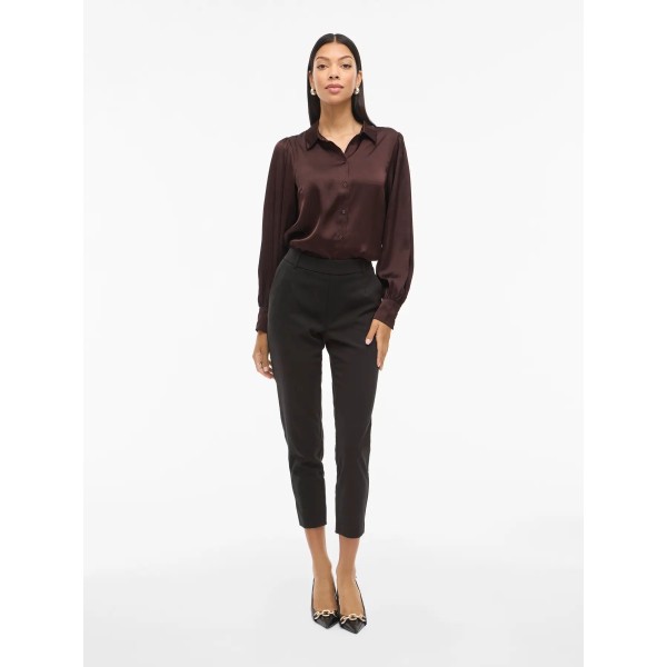 VILA PANTALÓN SLIM VIVARONE NEGRO