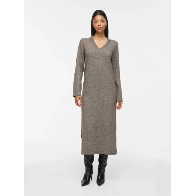 VILA VESTIDO MIDI PUNTO VIRIL MELANGE