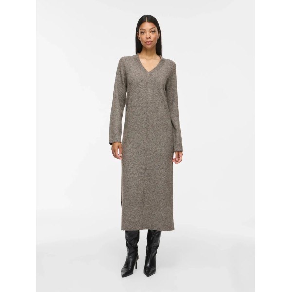 VILA VESTIDO MIDI PUNTO VIRIL MELANGE