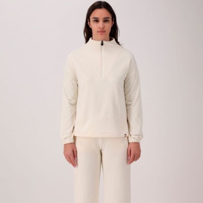 CMP SUDADERA MUJER MEDIA CREMALLERA CRUDO