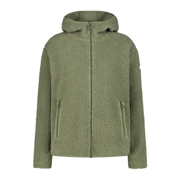 CMP CHAQUETA CAPUCHA POLAR RIZO TÉ VERDE