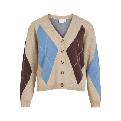 VILA CARDIGAN CUELLO PICO VIRIL ROMBOS