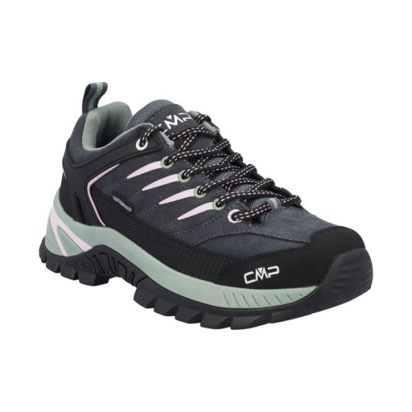 CMP BOTA TREKKING MUJER RIGEL 2.0 WP VERDE TITANIO ROSA