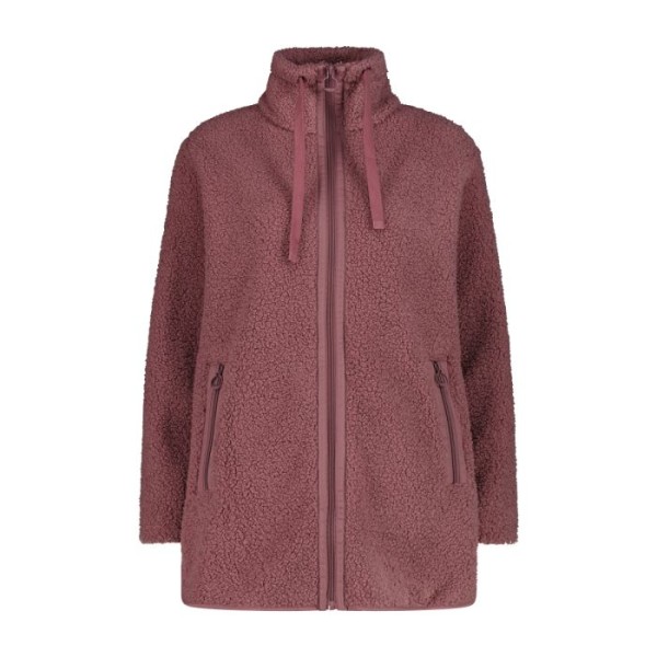 CMP CHAQUETA LARGA MUJER POLAR MALVA