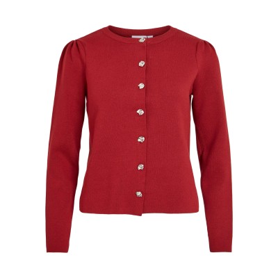 VILA VISWAY CARDIGAN ROJO