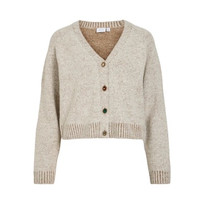 VILA CARDIGAN VISANA DETALLE BOTÓN CRUDO